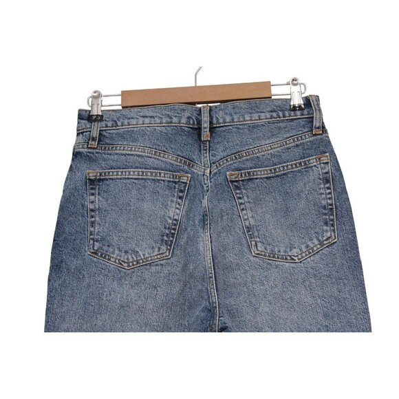 We The Free People Jeans Size 31 Straight Leg Button Fly Distressed High Rise - Picture 8 of 12